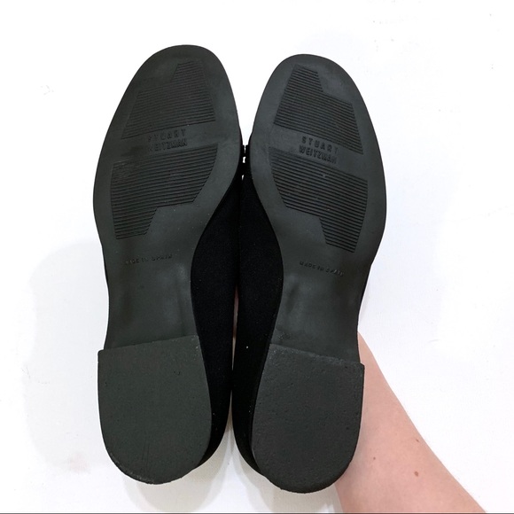 Stuart Weitzman Black & Tortoise Shell Print Flats - Picture 3 of 8